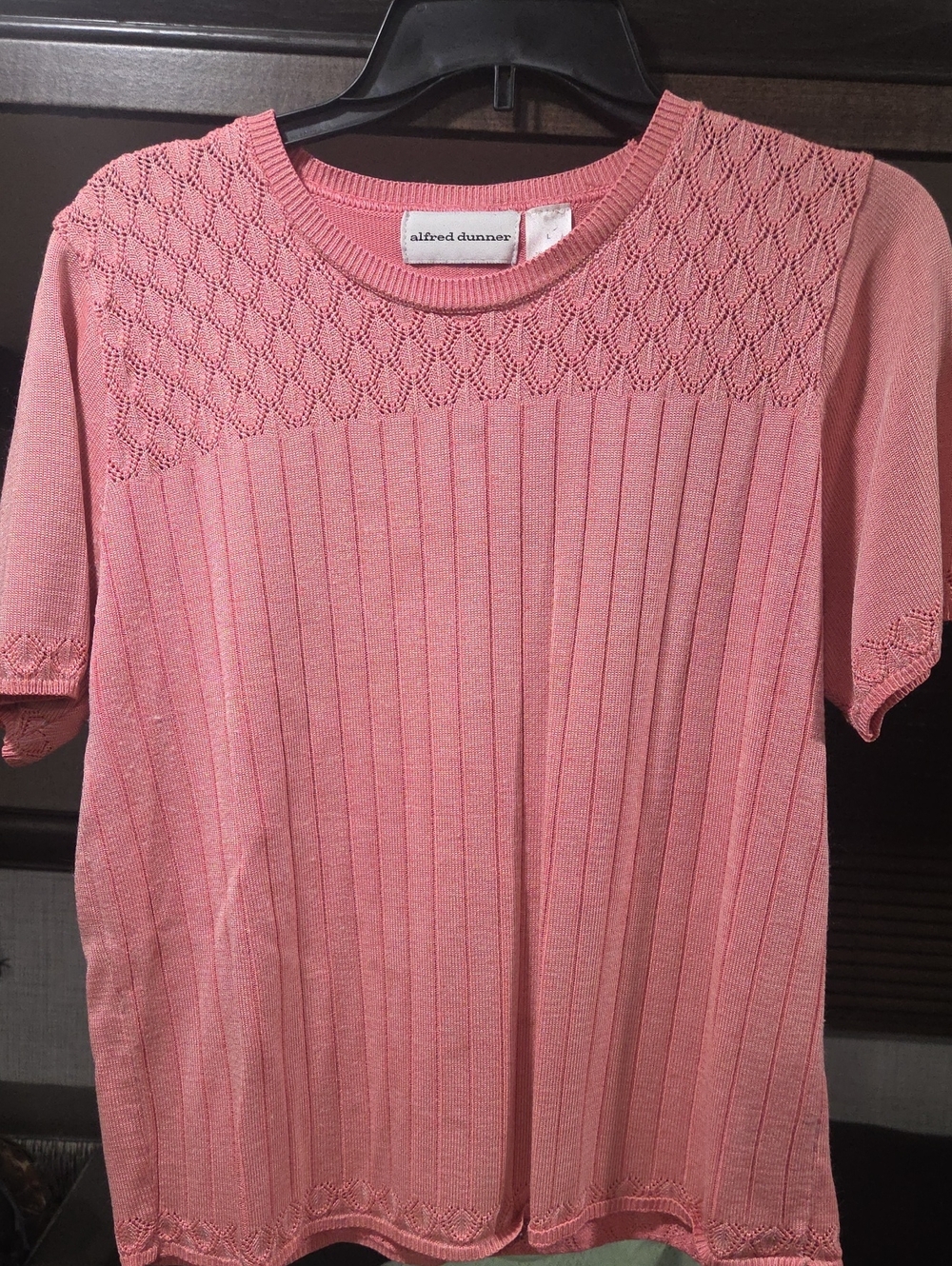 Alfred Dunner Pink Short-Sleeve Knit Top